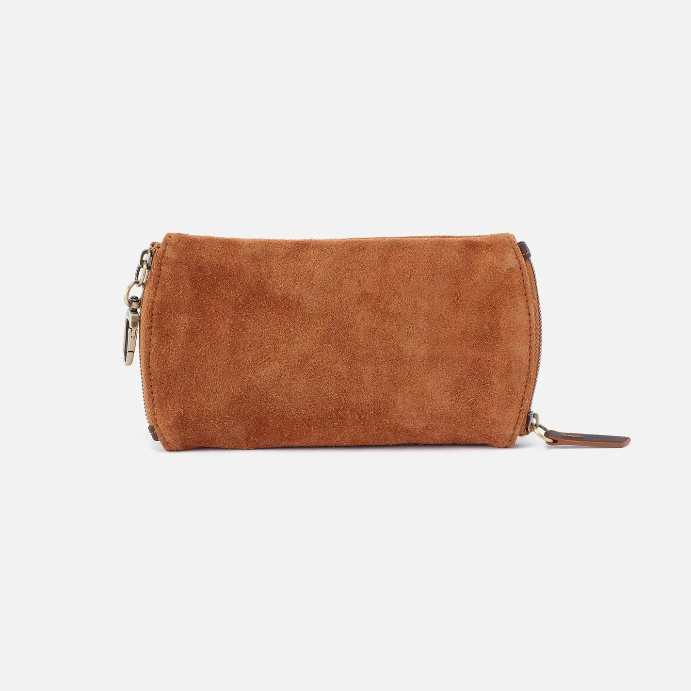 Spark Double Eyeglass Case in Suede Leather - Oak Barrel sold by HOBO product image thumbnail 3
