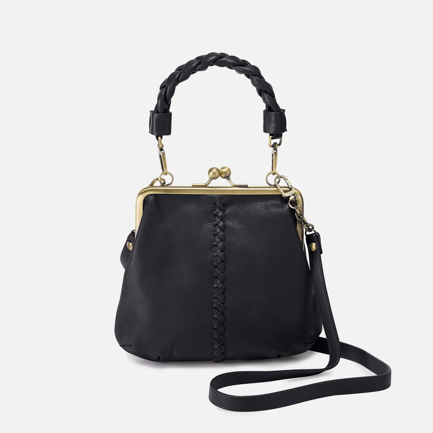 Alba Crossbody In Smooth Leather - Black sold by HOBO