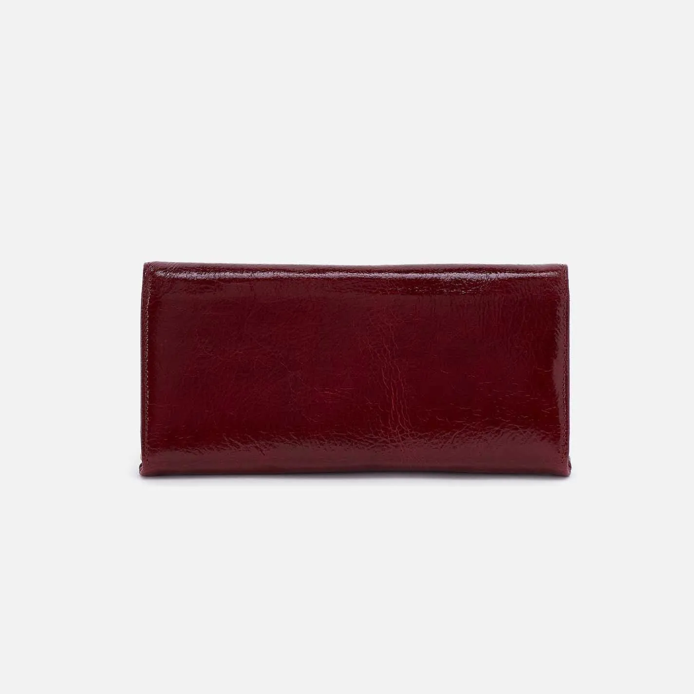 Rachel Continental Wallet in Aniline Gloss Leather - Garnet Gloss sold by HOBO product image thumbnail 3