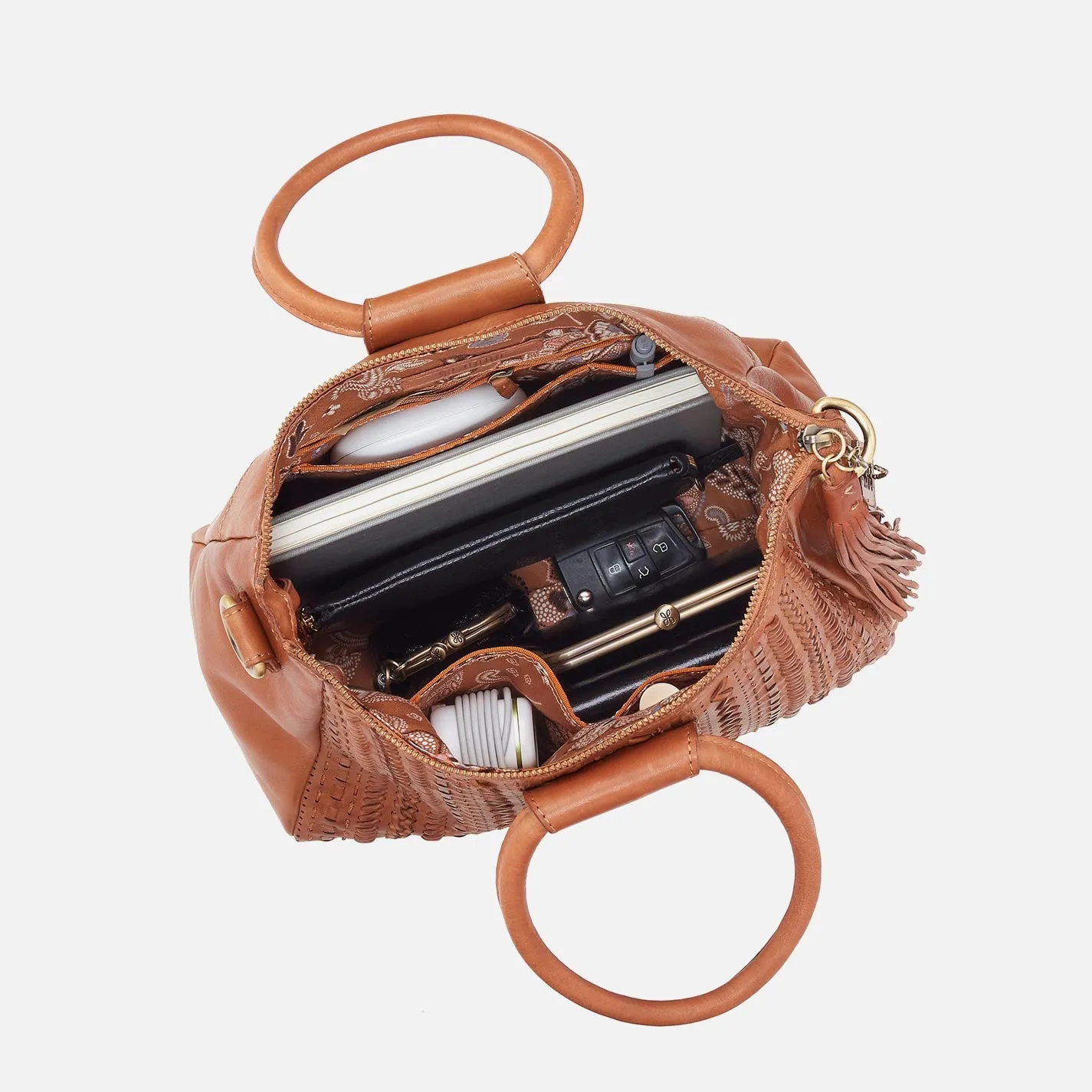 Sheila Medium Satchel in Washed Leather - Harvest Wheat sold by HOBO product image thumbnail 4