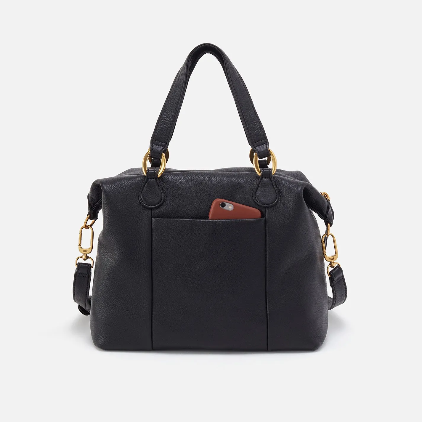 Harley Satchel In Pebbled Leather - Black sold by HOBO product image thumbnail 5