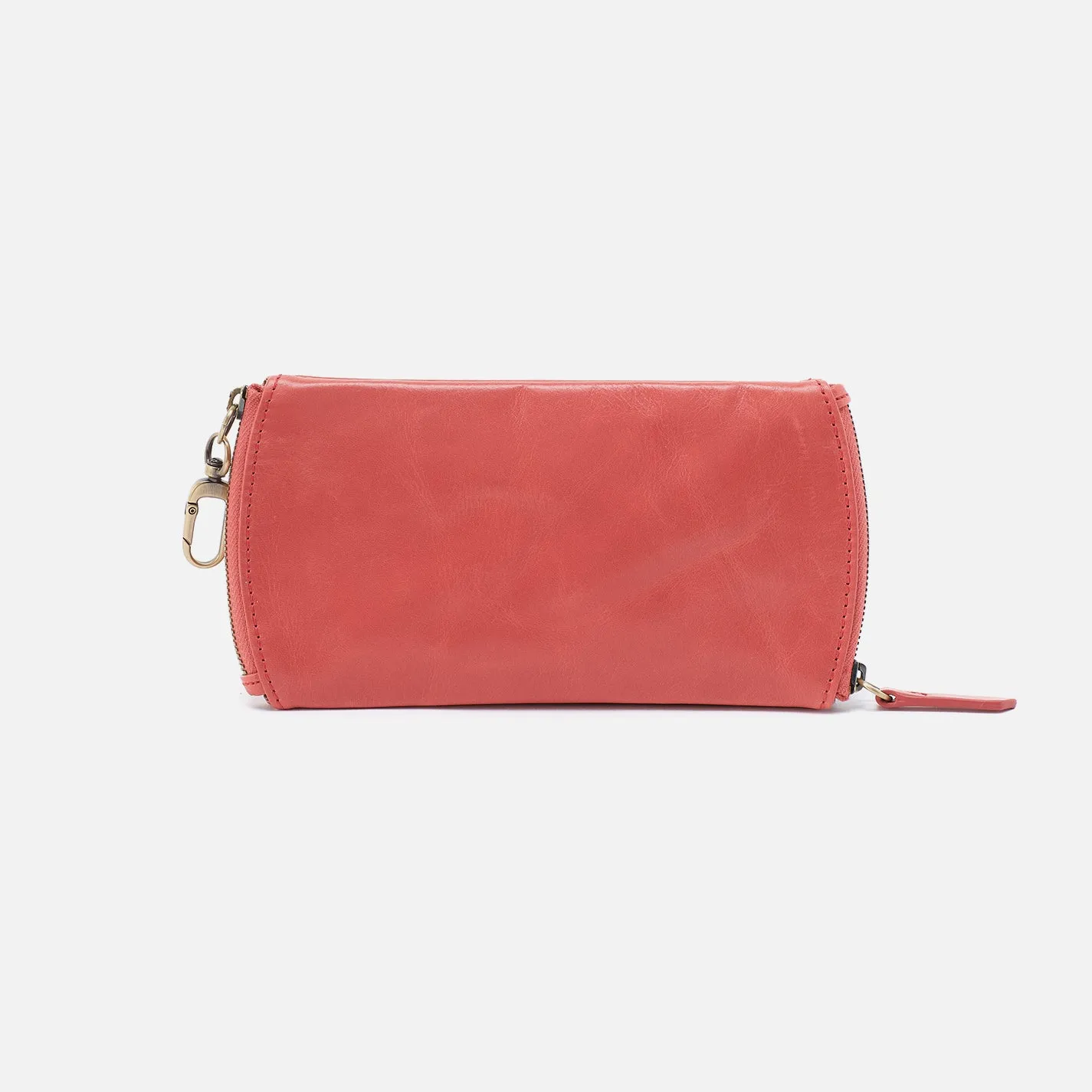 Spark Double Eyeglass Case In Polished Leather - Pink Mirage sold by HOBO product image thumbnail 3