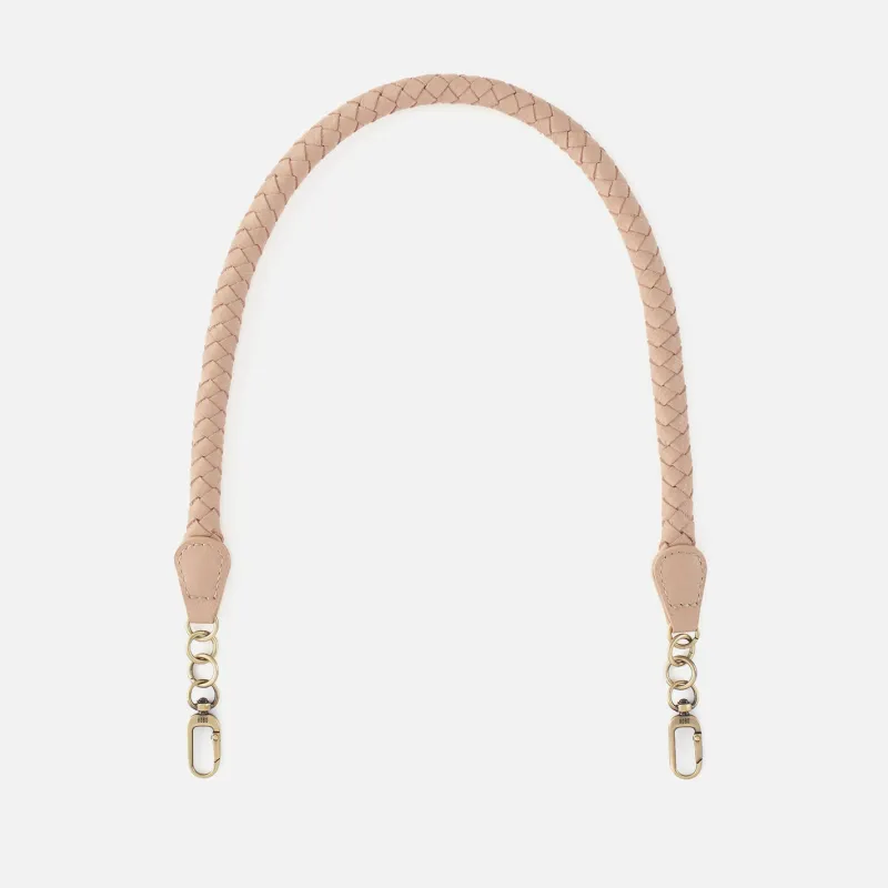 Skinny Braid Strap In Pebbled Leather - Stonewash sold by HOBO