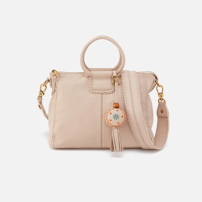 Sheila Medium Satchel With Charm In Pebbled Leather - Stonewash sold by HOBO