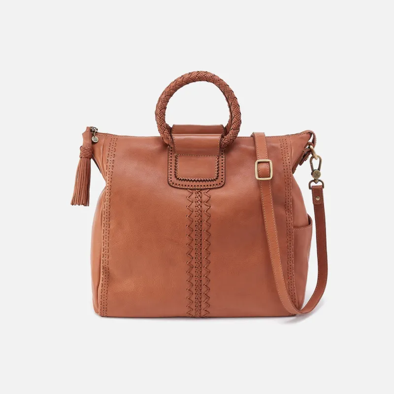 Sheila Large Satchel in Washed Leather - Harvest Wheat made by HOBO