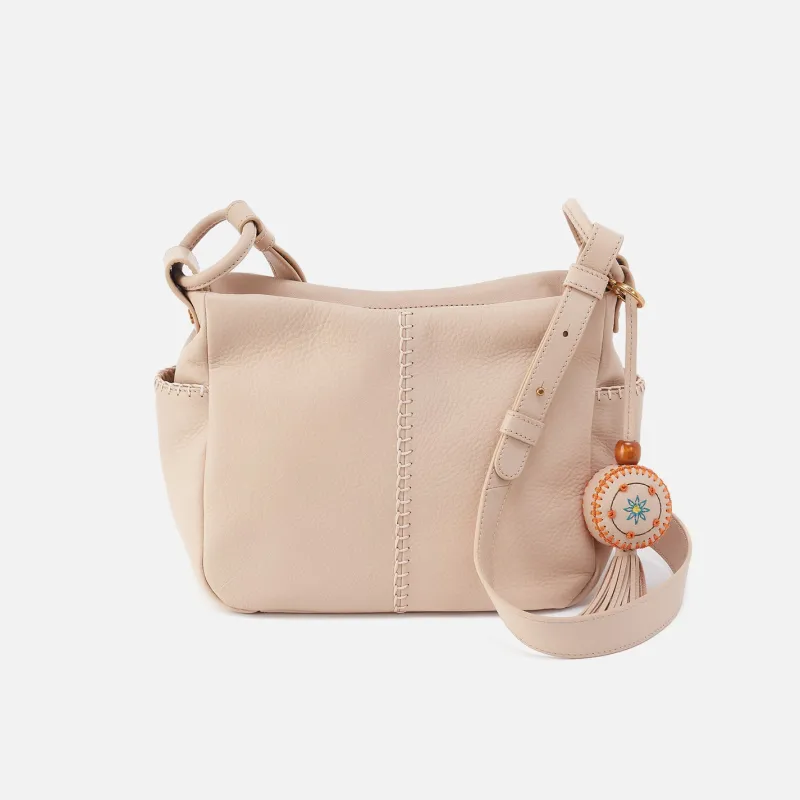 Sheila Crossbody With Charm In Pebbled Leather - Stonewash sold by HOBO