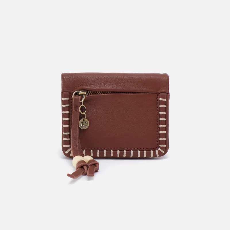 Lumen Mini Wallet In Cloud Leather - Cocoa Bean sold by HOBO