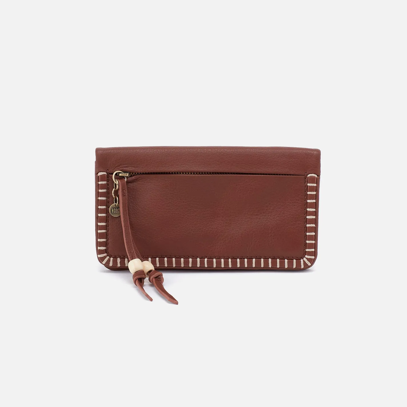 Lumen Continental Wallet In Cloud Leather - Cocoa Bean sold by HOBO