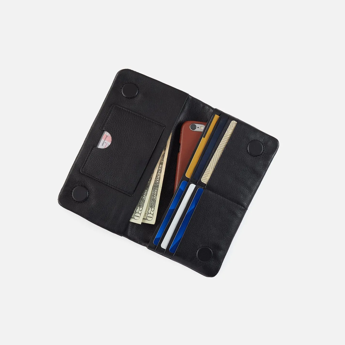 Lumen Continental Wallet In Cloud Leather - Black sold by HOBO product image thumbnail 2