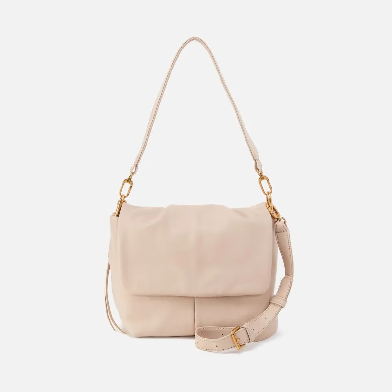 Harley Convertible Shoulder Bag In Pebbled Leather - Stonewash made by HOBO