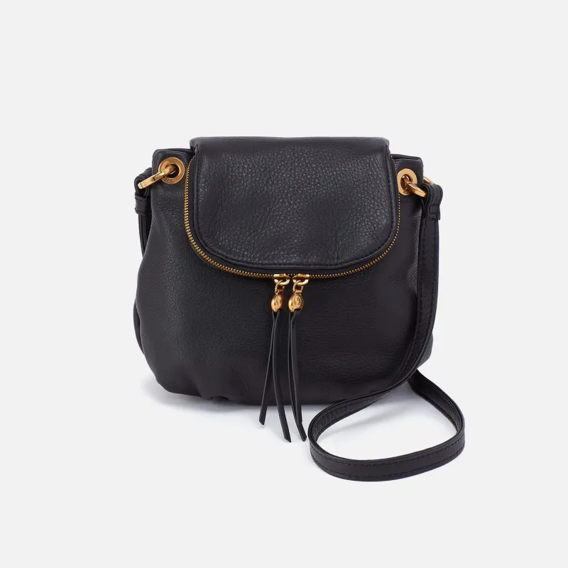 Fern Zip-Flap Crossbody In Pebbled Leather - Black sold by HOBO