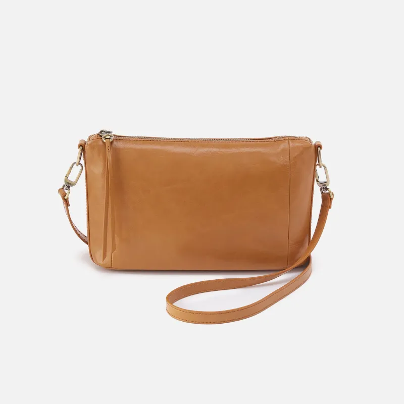 Darcy Carry-All Crossbody In Polished Leather - Natural made by HOBO
