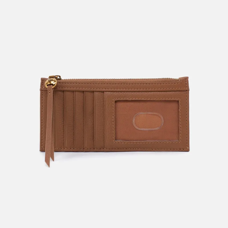 Carte Card Case In Pebbled Leather - Timber Brown sold by HOBO