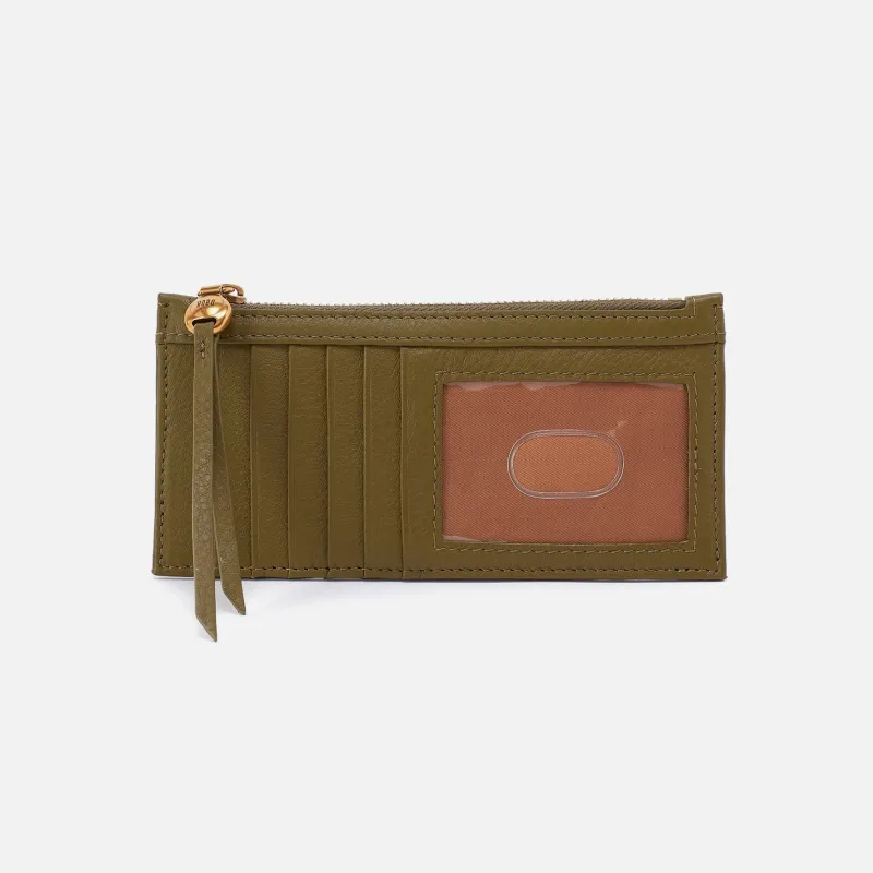 Carte Card Case In Pebbled Leather - Sunlit Sage sold by HOBO