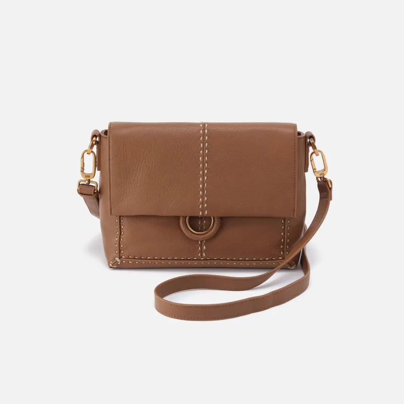Austin Flap Crossbody In Pebbled Leather - Timber Brown sold by HOBO