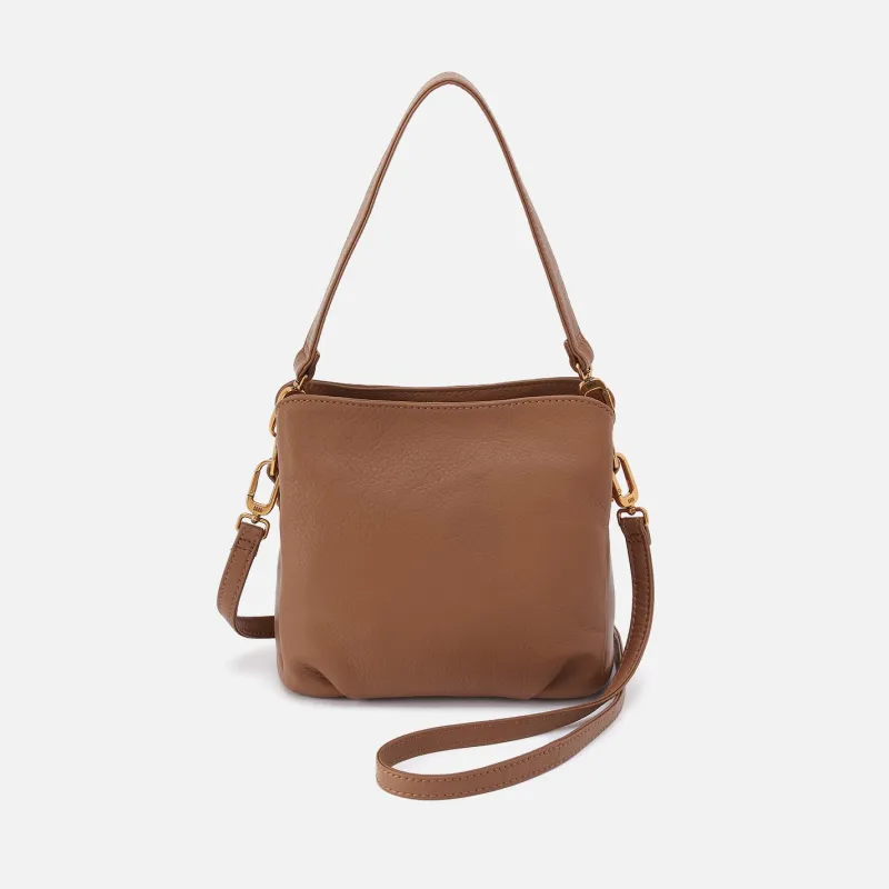 Starr Convertible Shoulder Bag In Pebbled Leather - Timber Brown made by HOBO