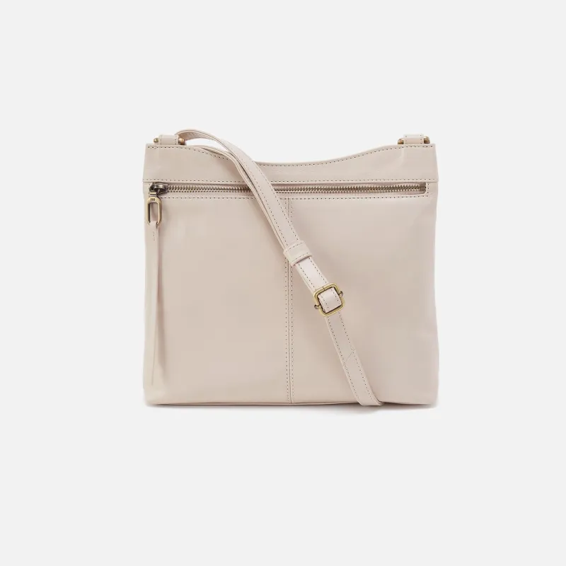 Cambel Crossbody In Polished Leather - Pale Flax sold by HOBO