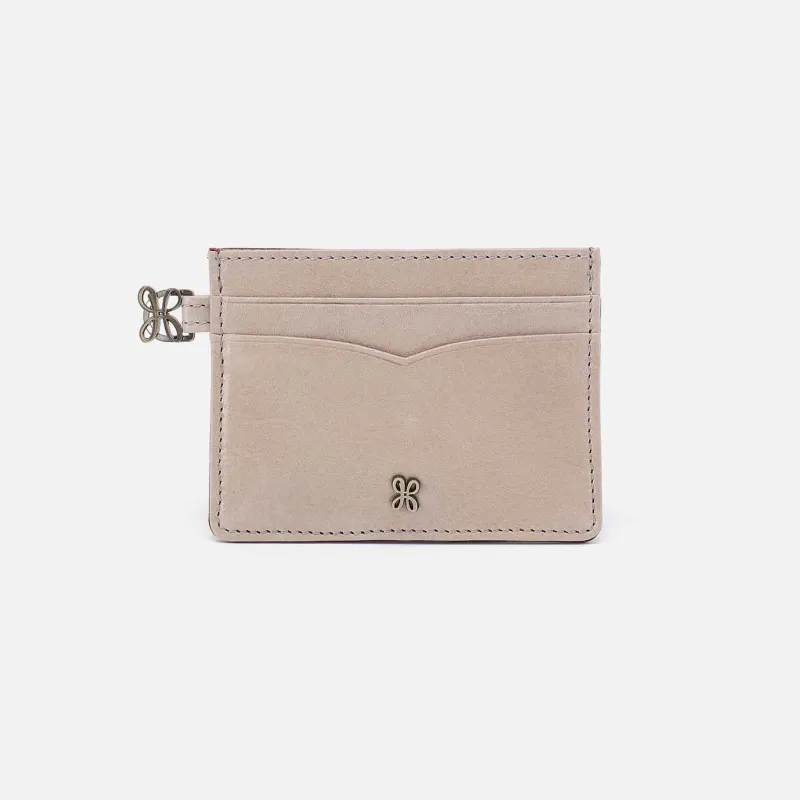 Charmed Card Case in Gloss Leather - Stone Gloss sold by HOBO