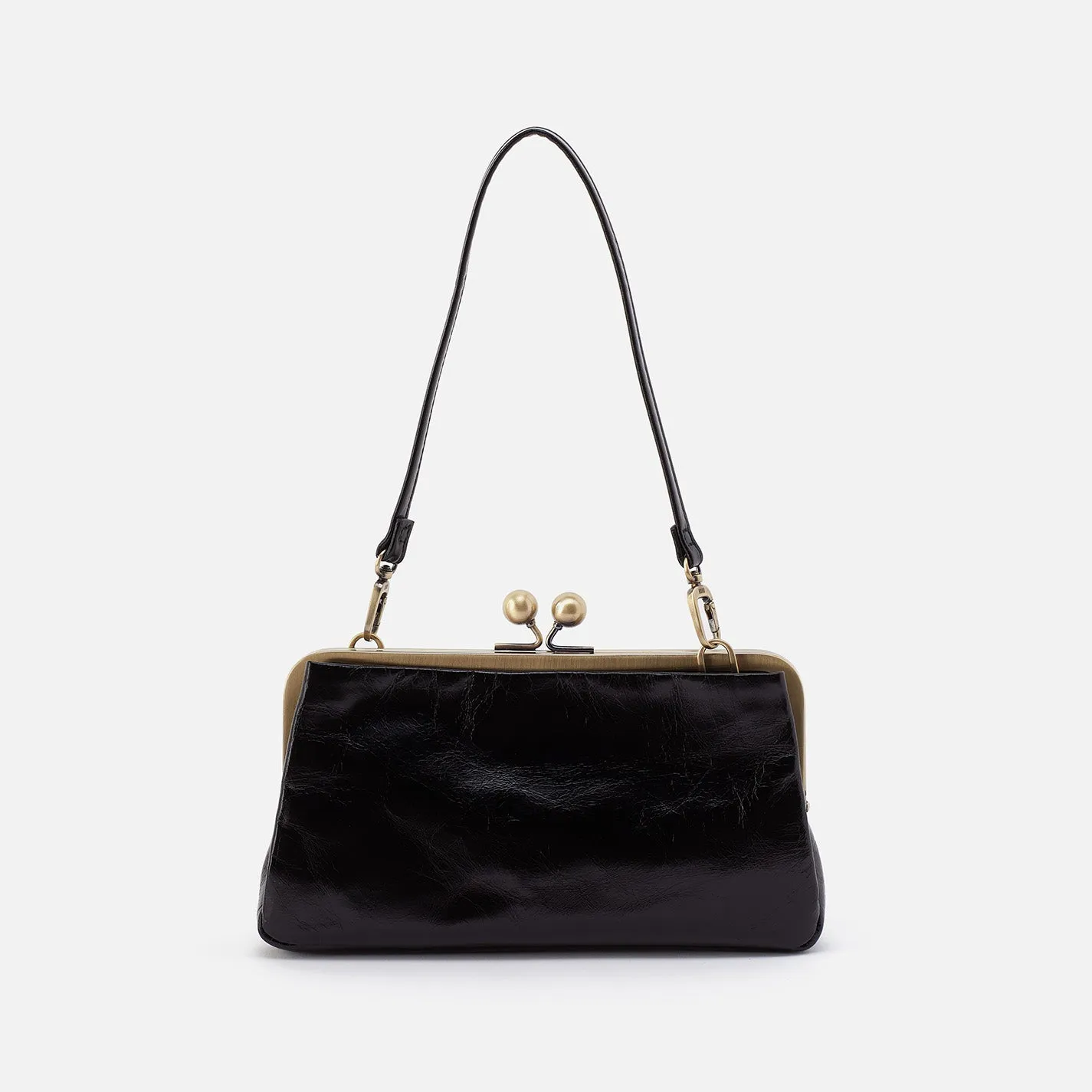 Lauren Frame Crossbody in Polished Leather - Black sold by HOBO product image thumbnail 5