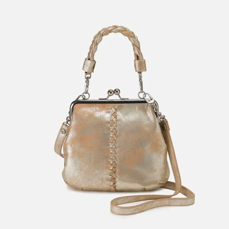 Alba Crossbody In Metallic Leather - Saddle Stardust made by HOBO