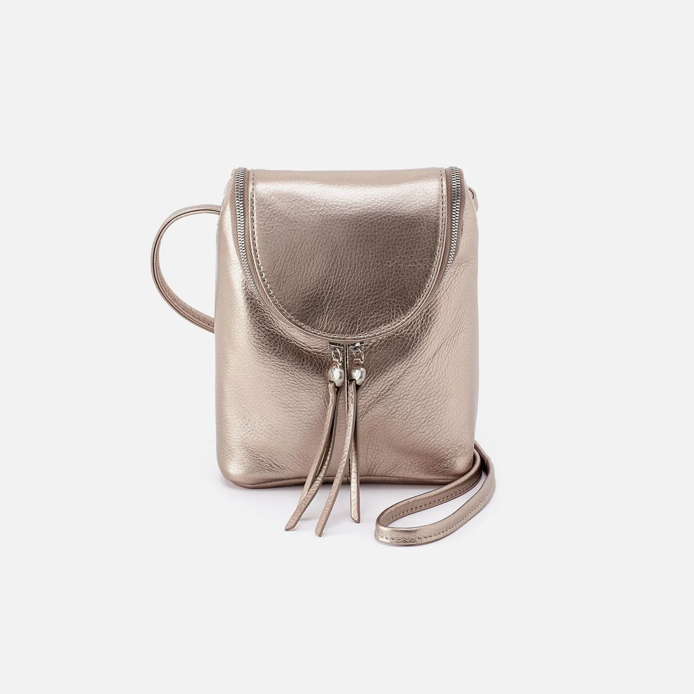 Fern Crossbody In Metallic Leather - Cameo Quartz sold by HOBO