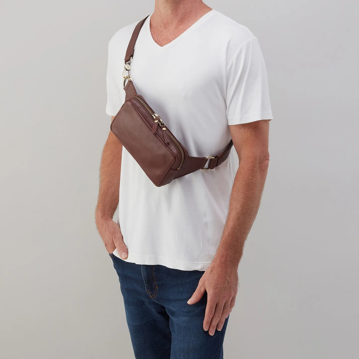 Men's Sling in Silk Napa Leather - Brown sold by HOBO product image thumbnail 2