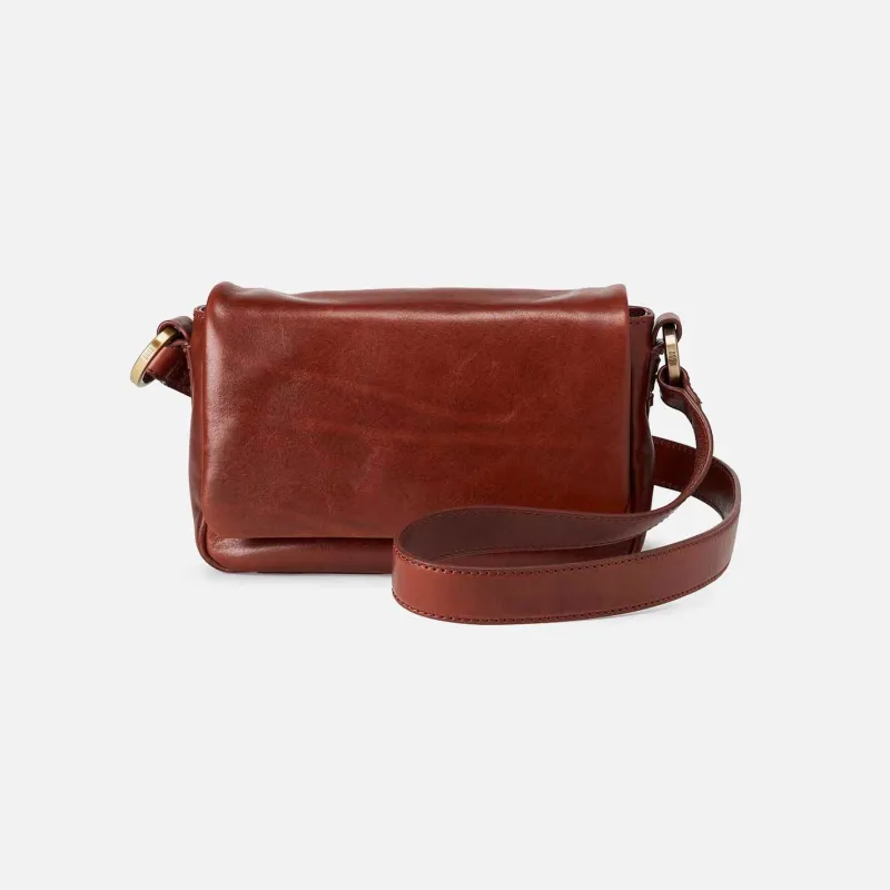 Expedition Flap Crossbody in Patina Leather - Pecan Ridge sold by HOBO