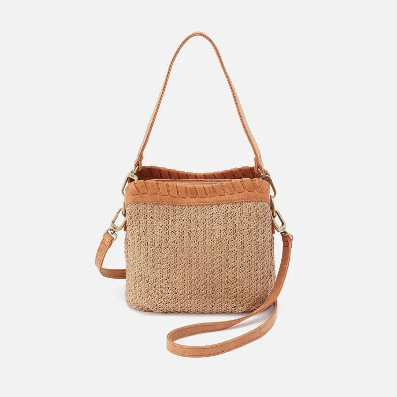 Starr Convertible Shoulder Bag In Woven Straw - Meadow Woven Straw made by HOBO