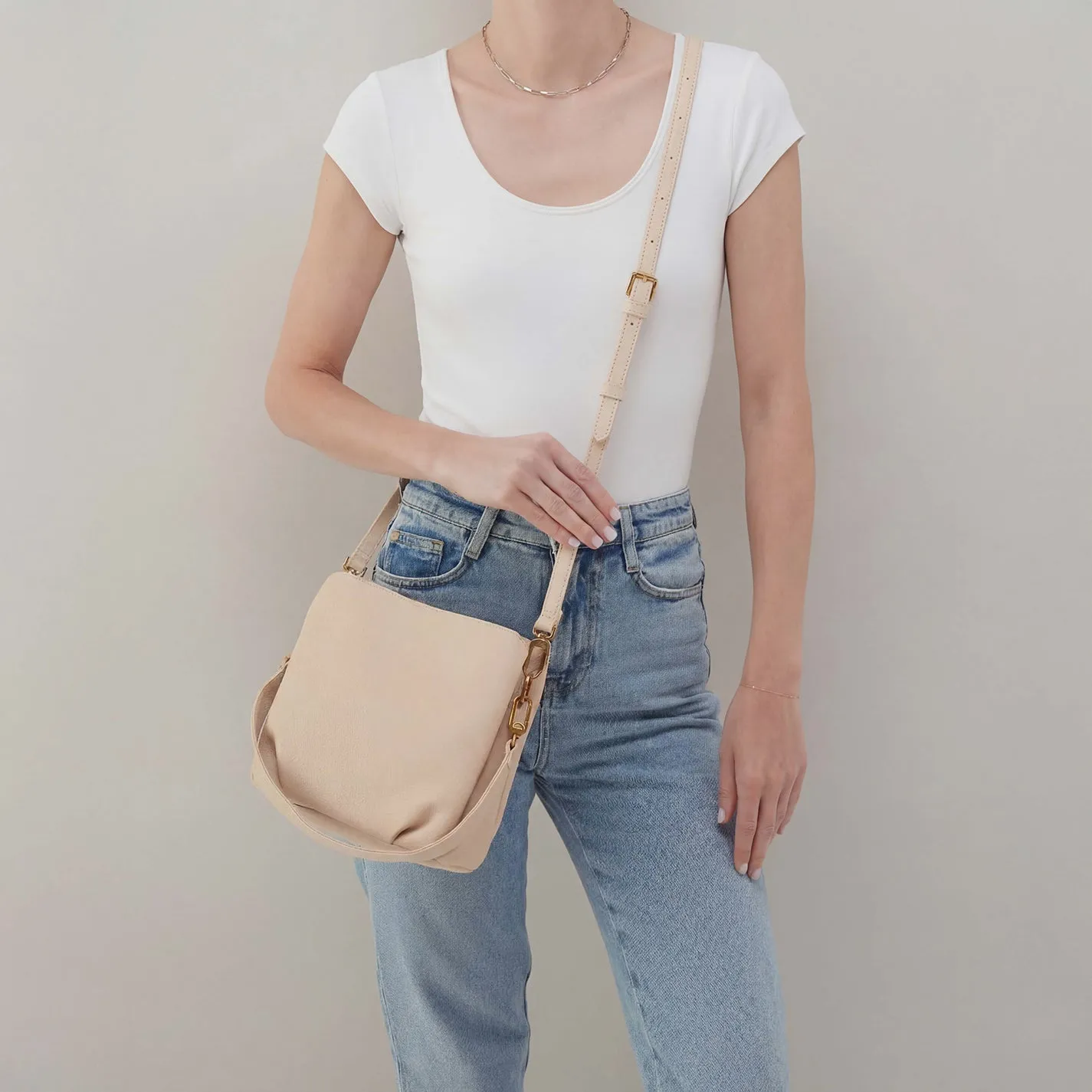 Starr Convertible Shoulder Bag In Pebbled Leather - Stonewash sold by HOBO product image thumbnail 2