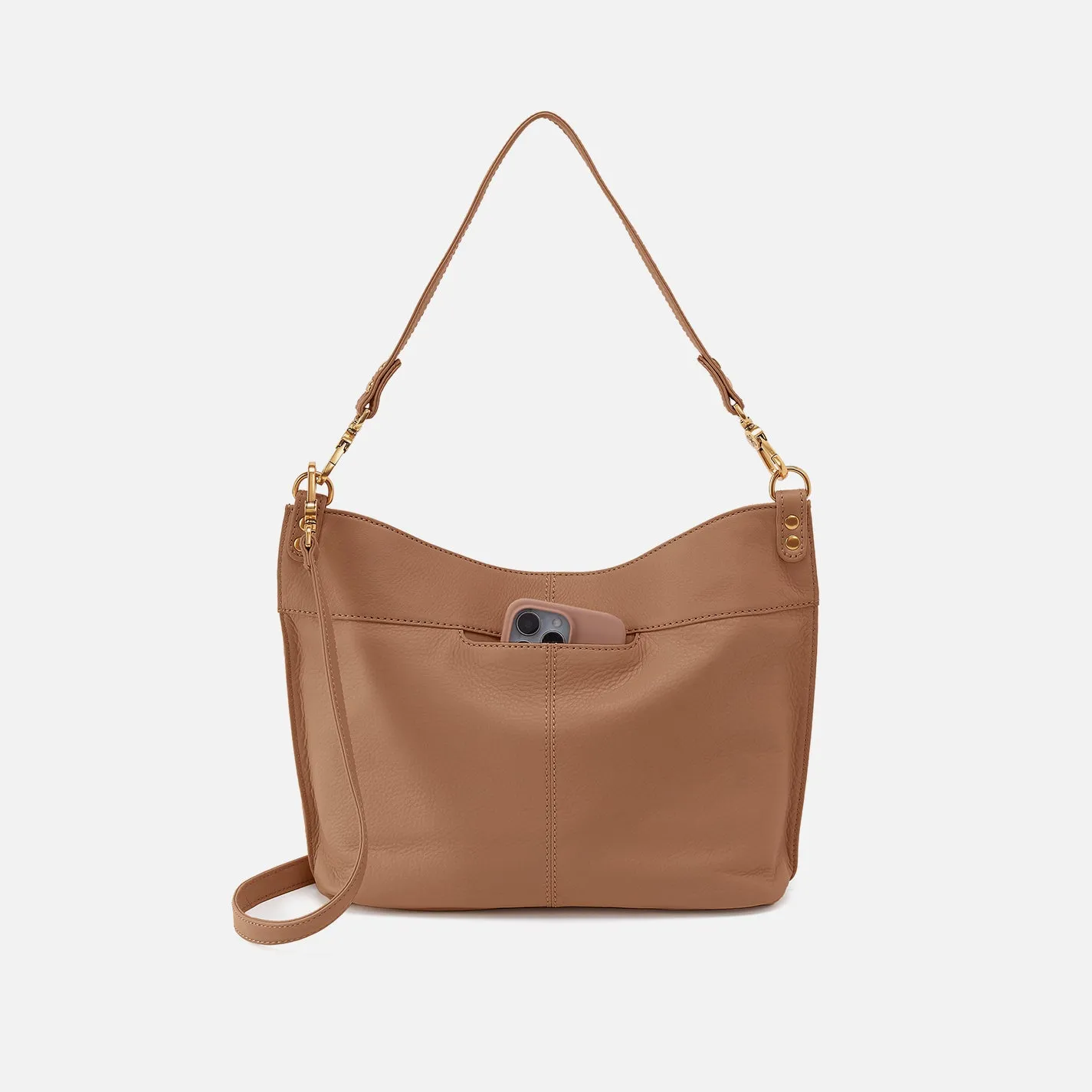 Pier Shoulder Bag In Pebbled Leather - Timber Brown sold by HOBO product image thumbnail 4