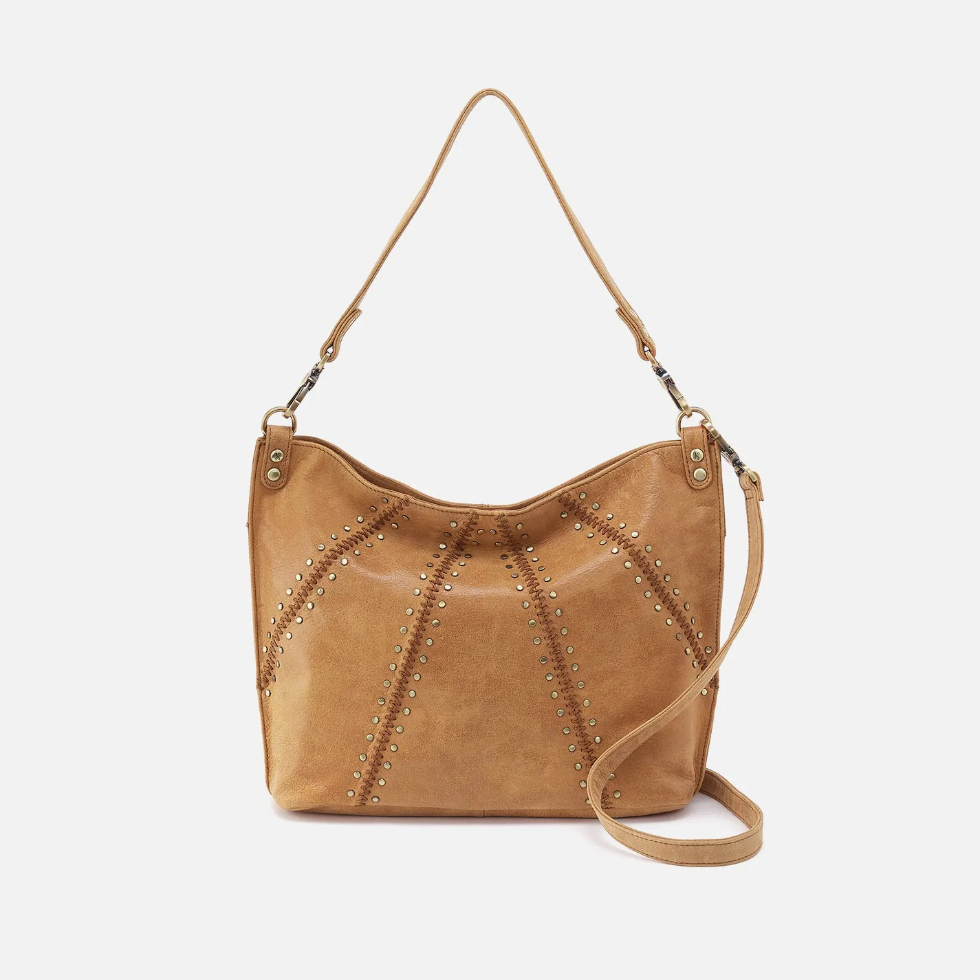 Pier Shoulder Bag In Buffed Leather - Whiskey sold by HOBO