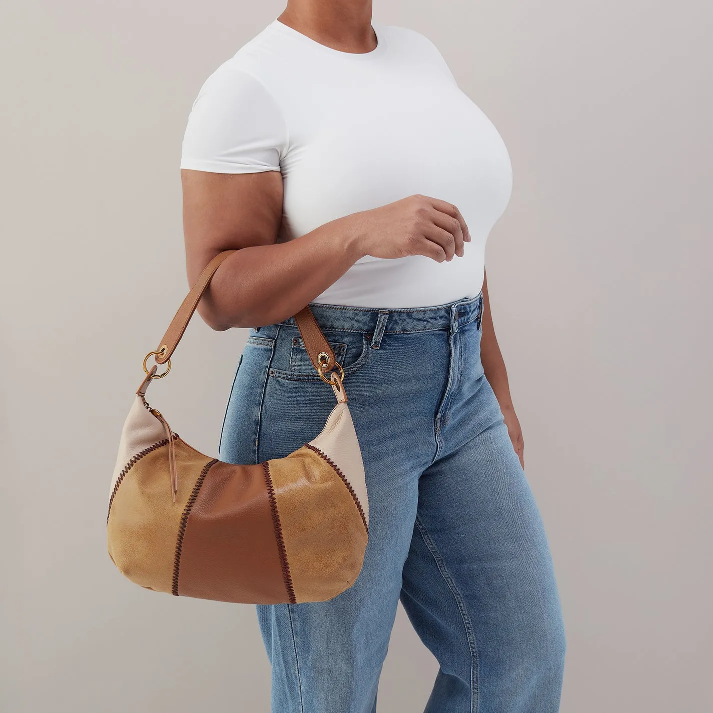 Opal Shoulder In Pebbled Leather - Timber Brown sold by HOBO product image thumbnail 3