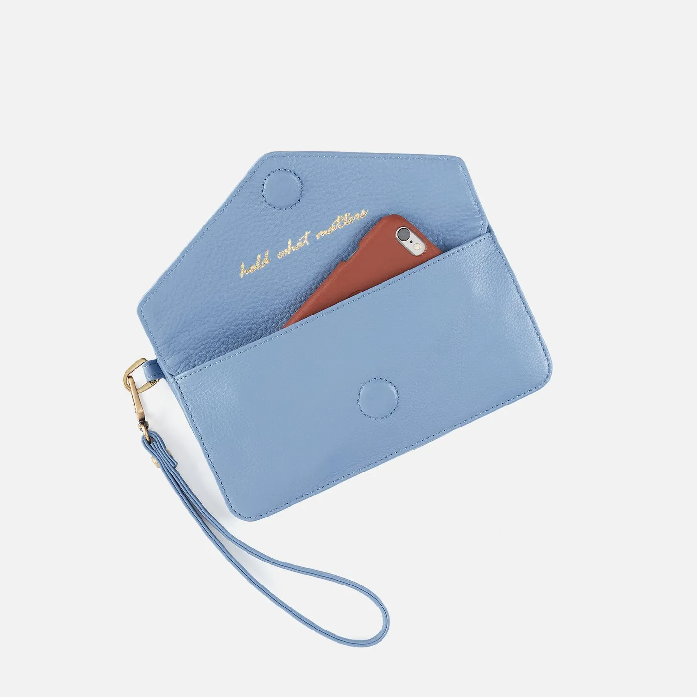 Goldie Wristlet In Pebbled Leather - Seabreeze sold by HOBO product image thumbnail 3