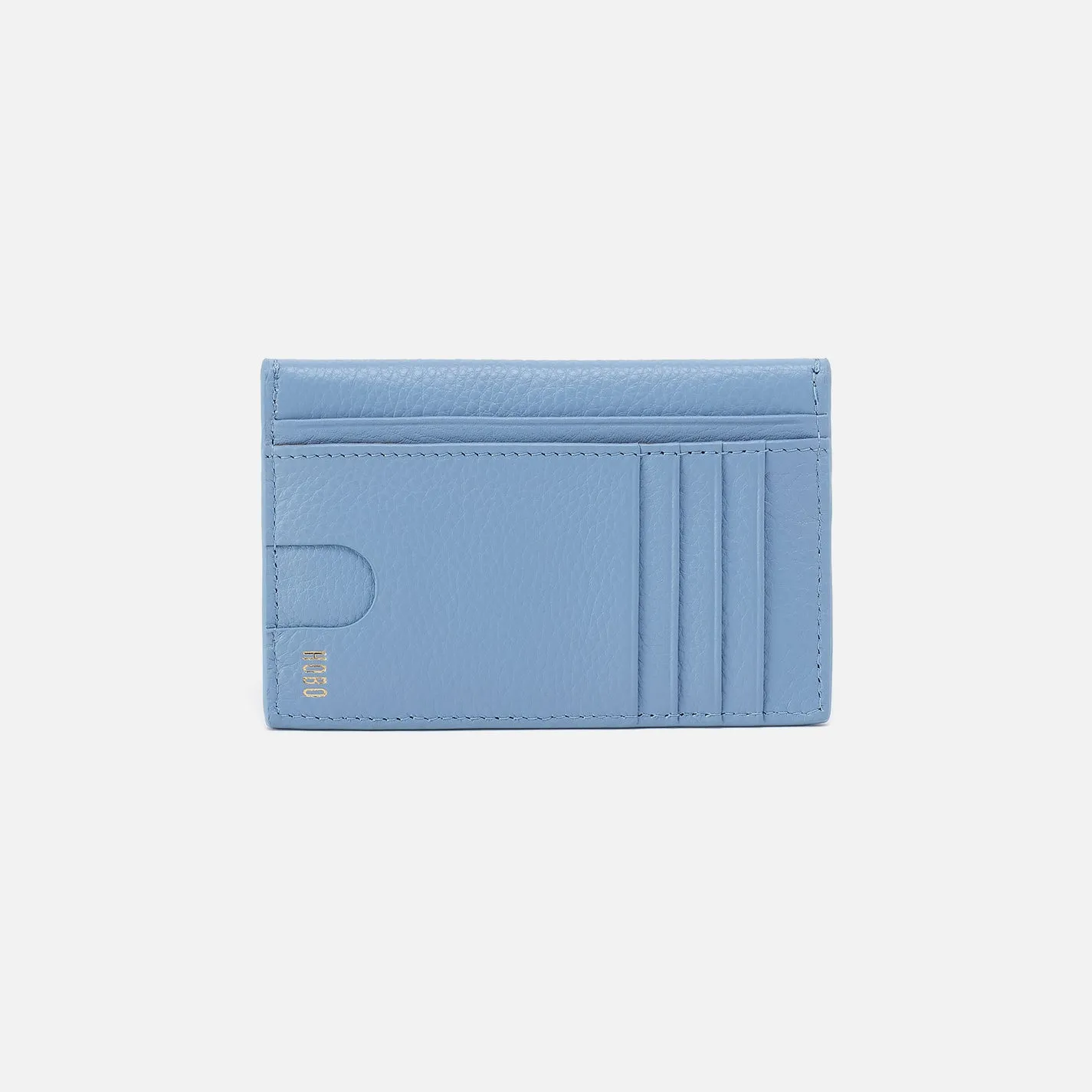 Goldie Card Case In Pebbled Leather - Seabreeze sold by HOBO product image thumbnail 3