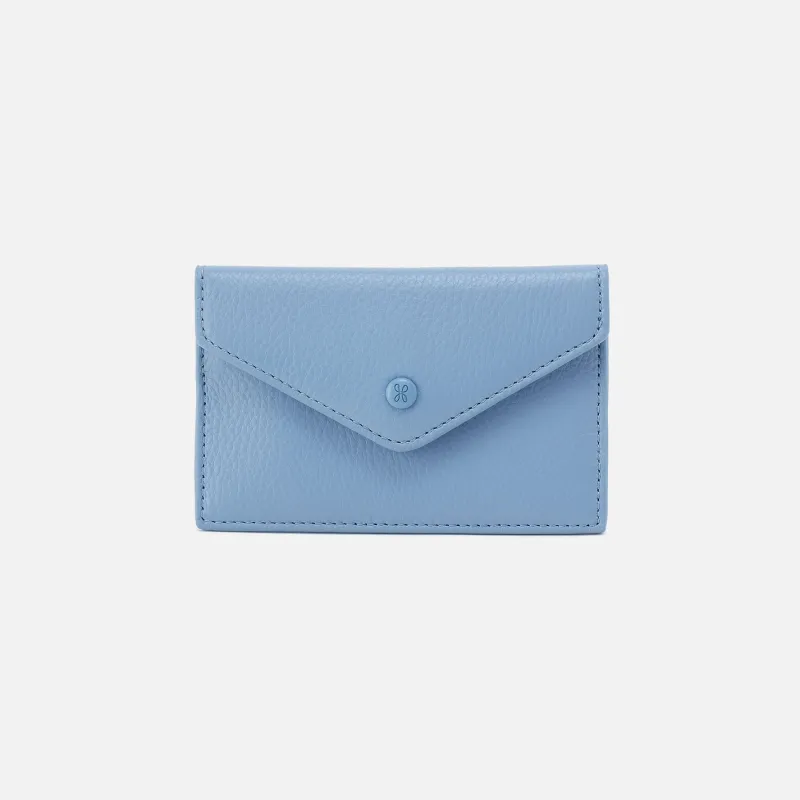 Goldie Card Case In Pebbled Leather - Seabreeze sold by HOBO