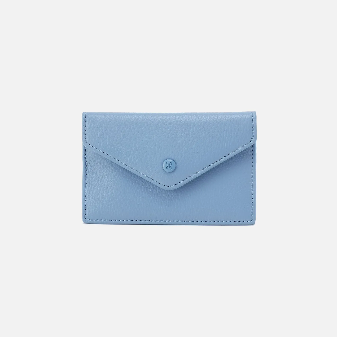 Goldie Card Case In Pebbled Leather - Seabreeze sold by HOBO