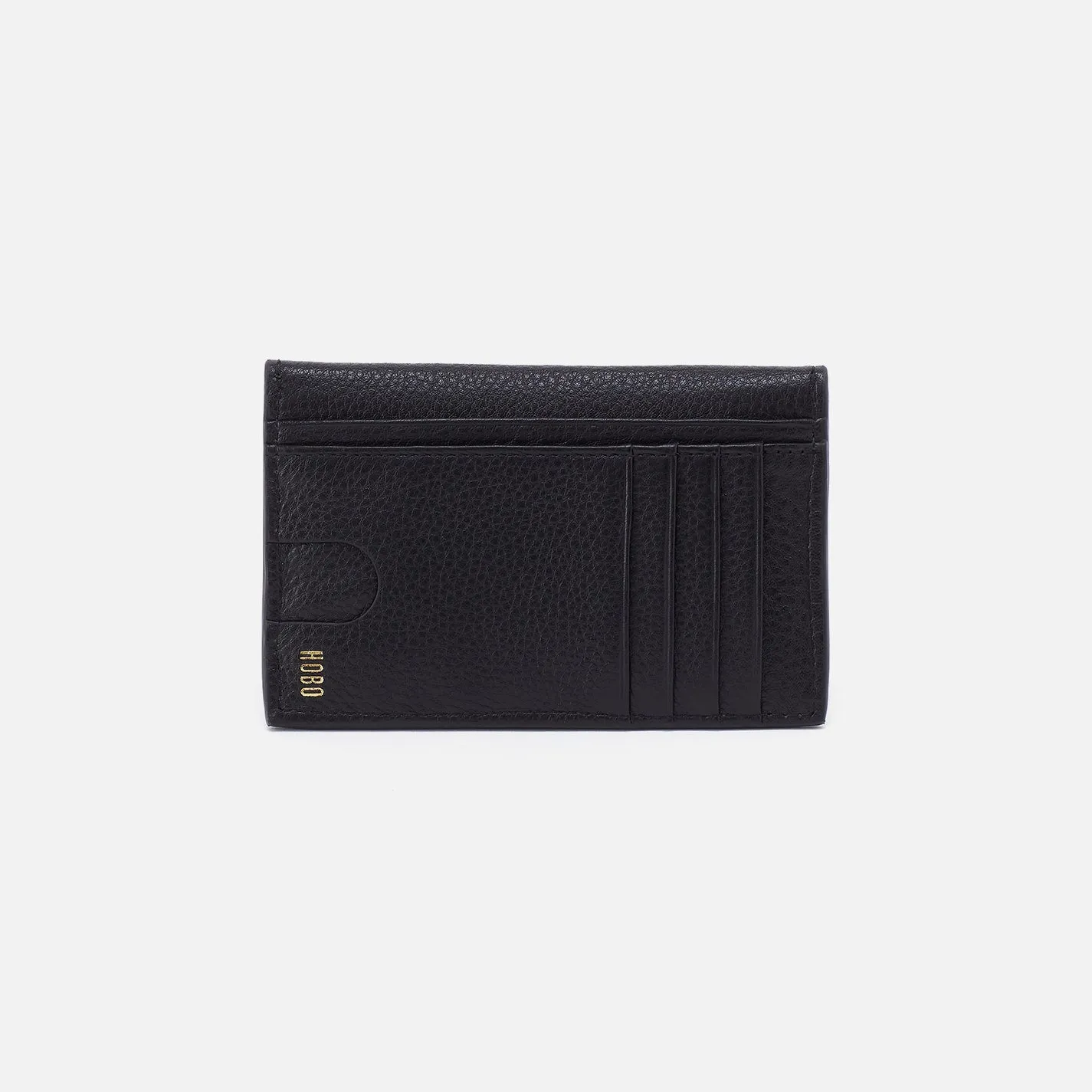 Goldie Card Case In Pebbled Leather - Black sold by HOBO product image thumbnail 3