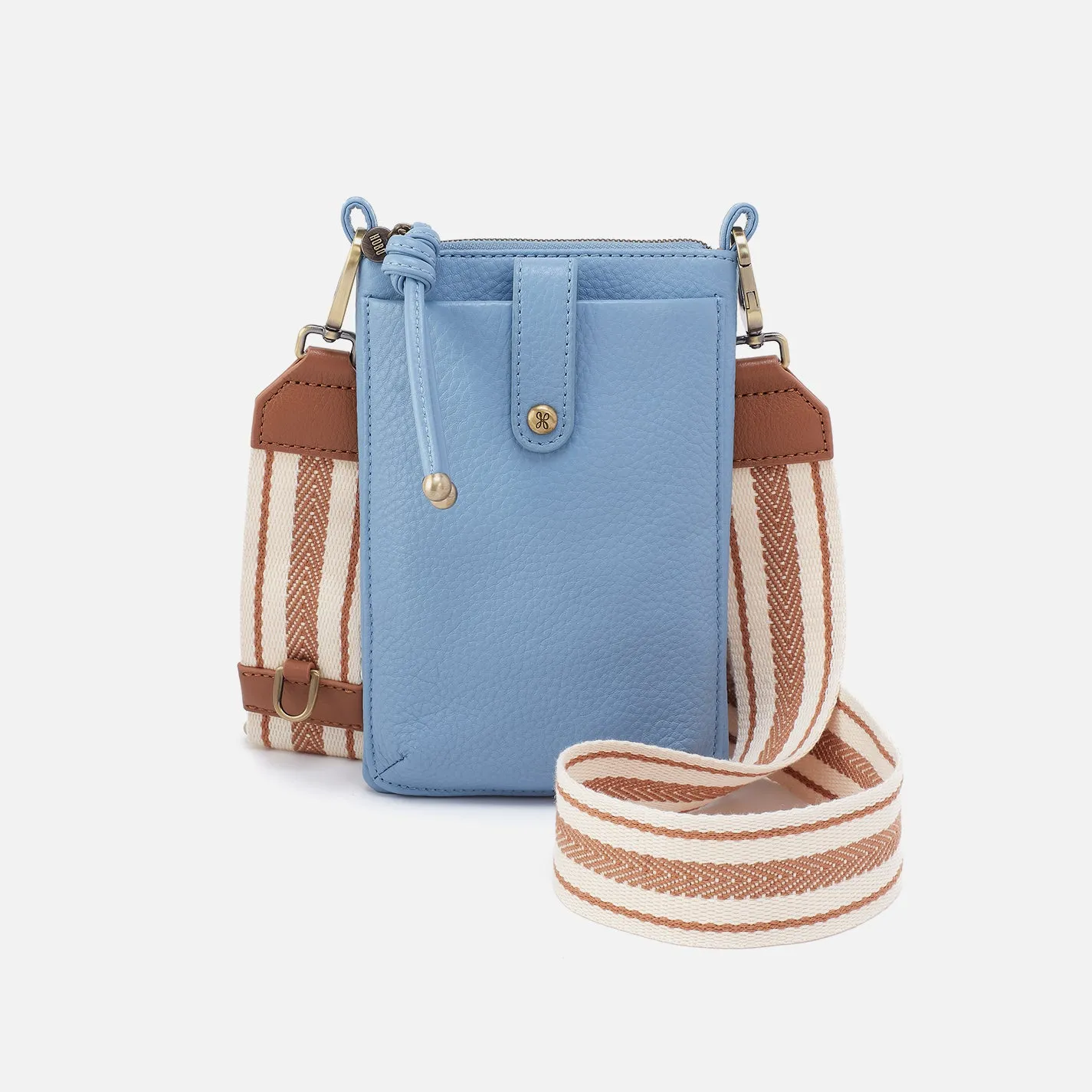 Cass Phone Crossbody In Pebbled Leather - Seabreeze sold by HOBO