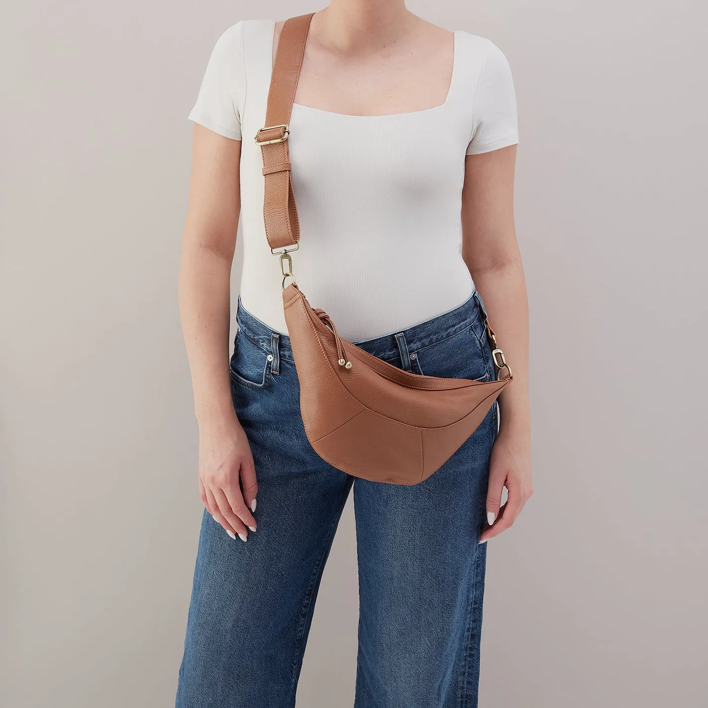 Carmen Sling In Pebbled Leather - Brown Sugar sold by HOBO product image thumbnail 3