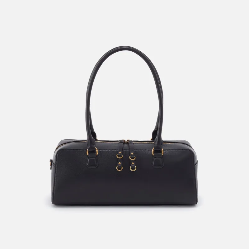 Sadie Satchel In Pebbled Leather - Black made by HOBO