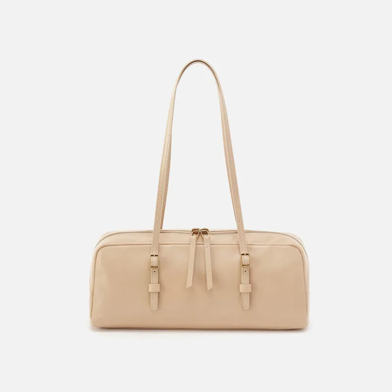 Scottie Satchel in Polished Leather - Parchment made by HOBO