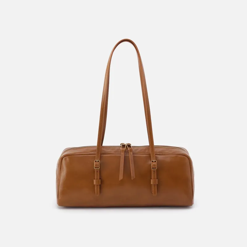 Scottie Satchel in Polished Leather - Truffle made by HOBO