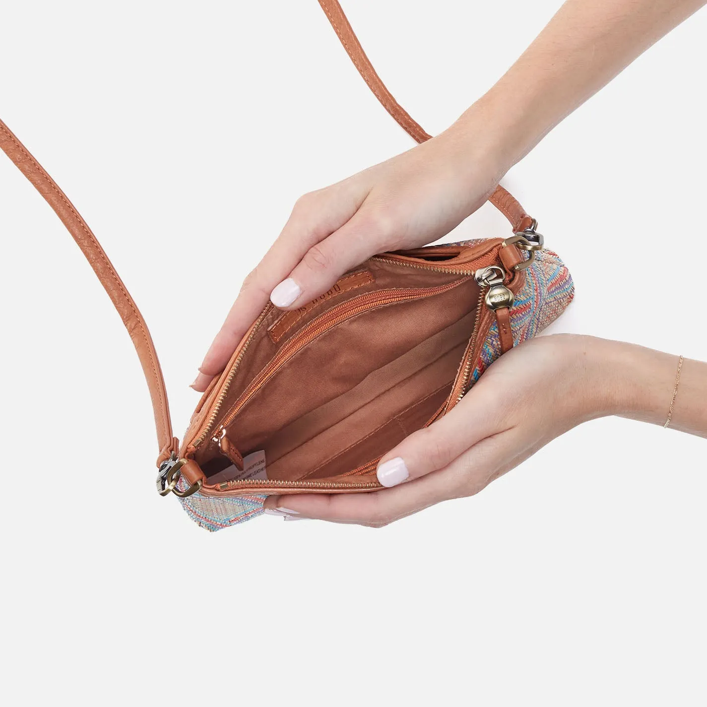 Darcy Crossbody In Multi Weave With Leather Trim - Sunset Raffia sold by HOBO product image thumbnail 3