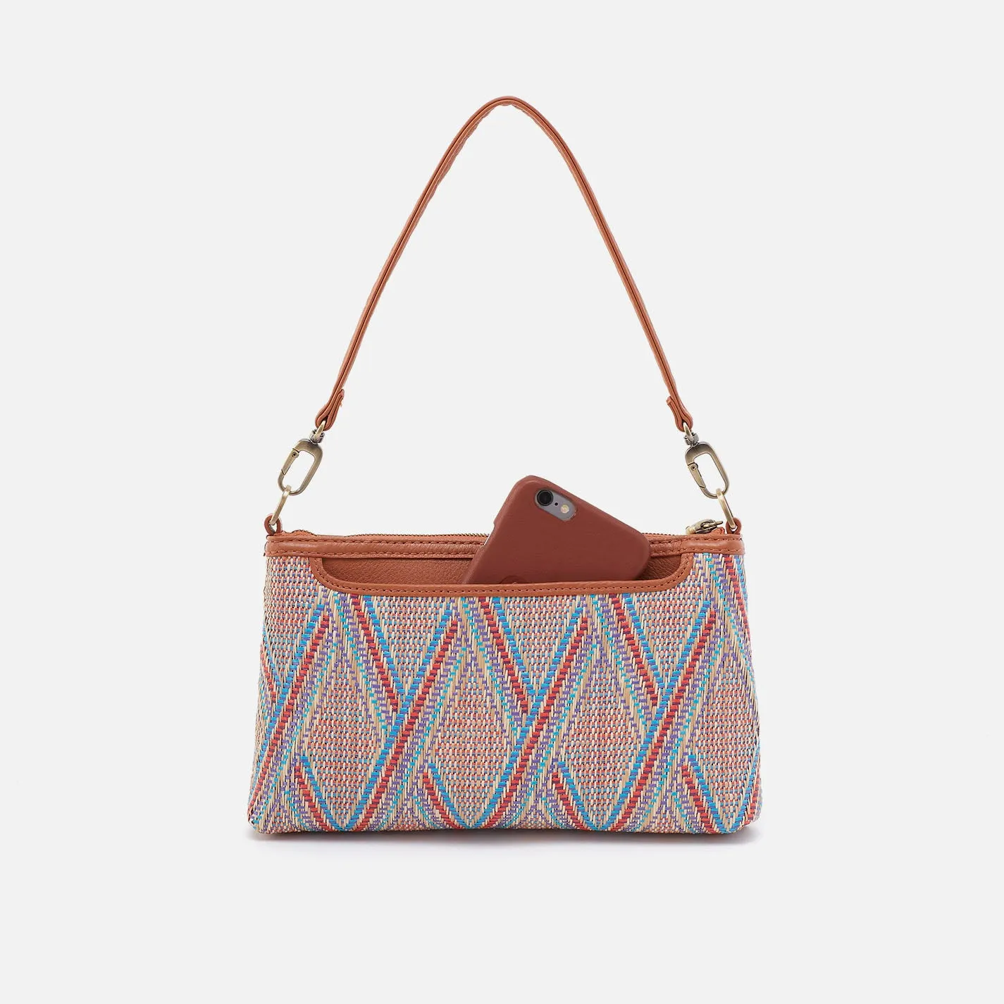 Darcy Crossbody In Multi Weave With Leather Trim - Sunset Raffia sold by HOBO product image thumbnail 4