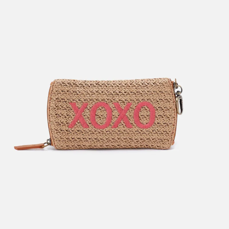 Spark Double Eyeglass Case In Woven Straw - Meadow Woven Straw made by HOBO