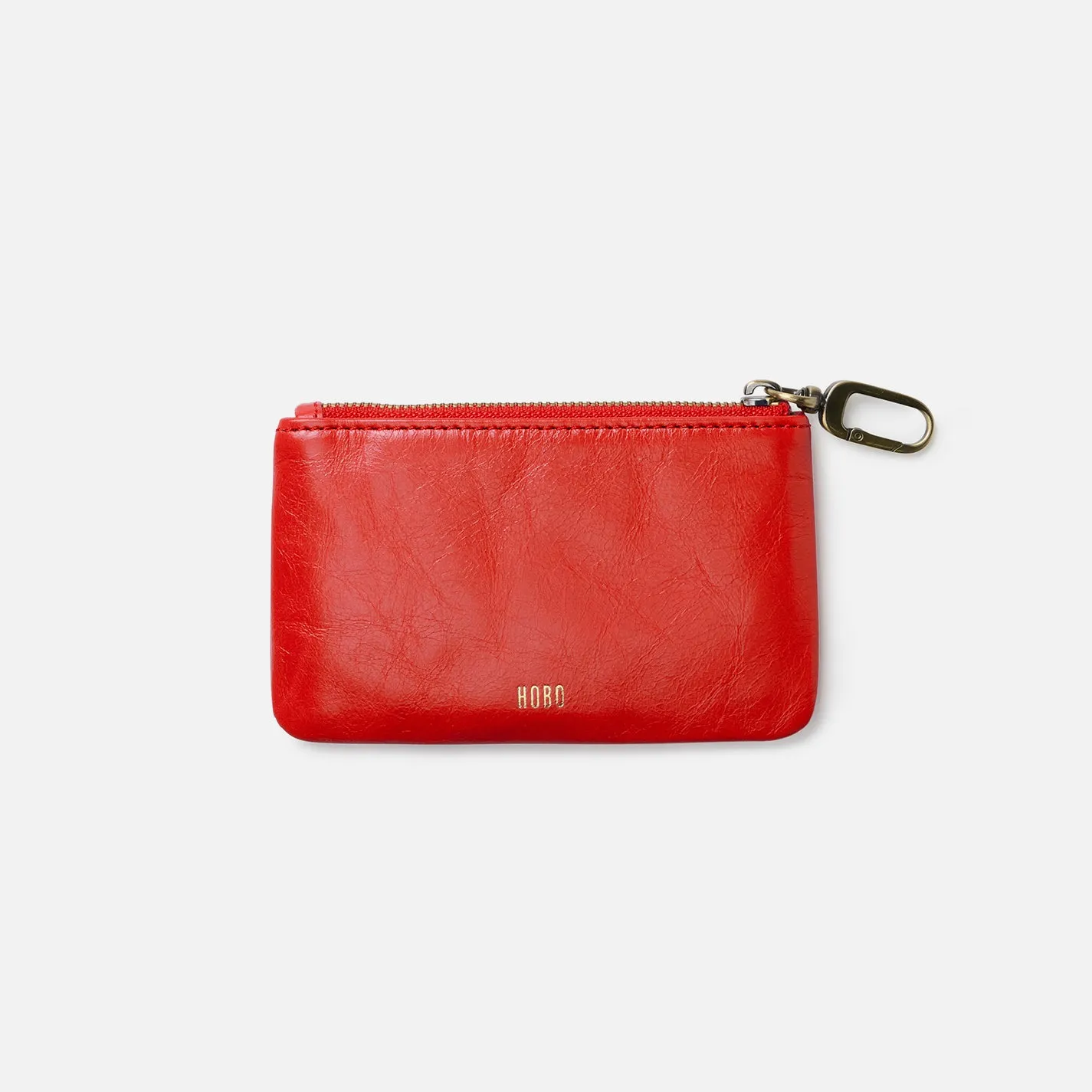 Sentiment Pouch In Polished Leather - Grenadine sold by HOBO product image thumbnail 2
