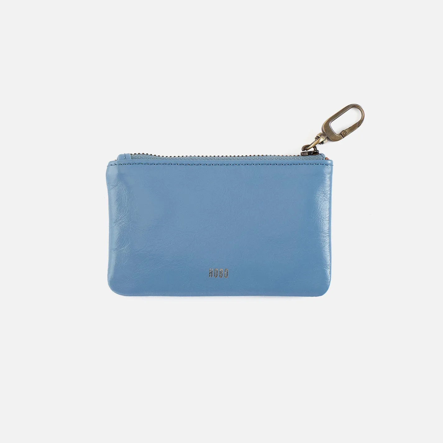 Sentiment Pouch In Polished Leather - Faded Denim sold by HOBO product image thumbnail 2