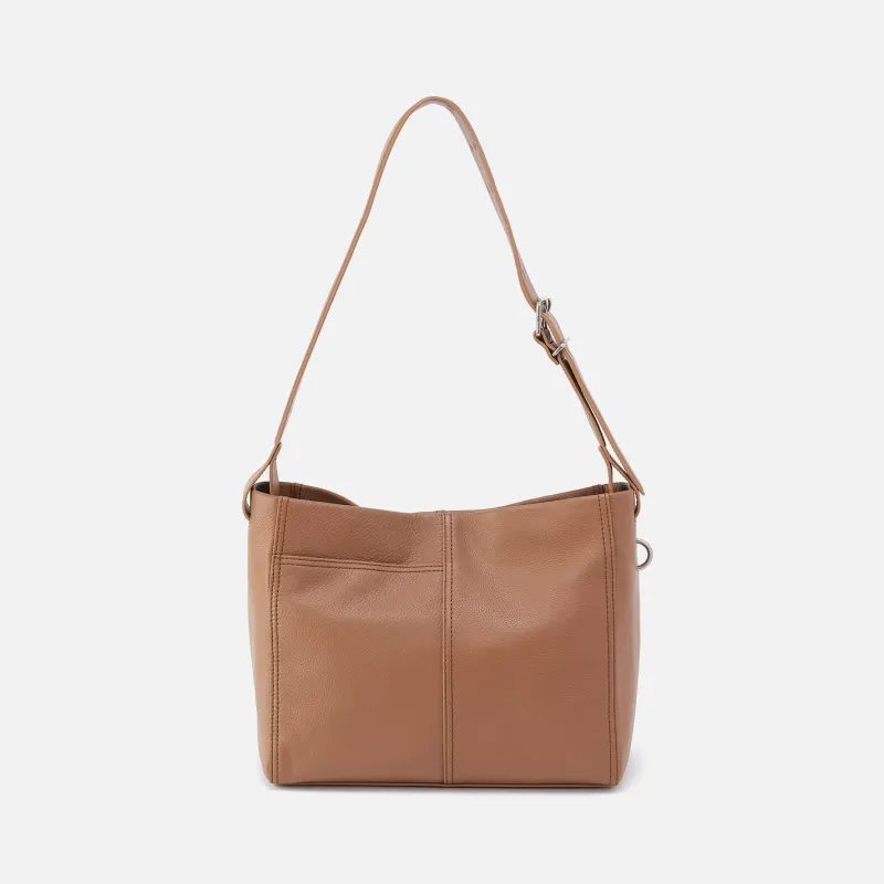 Render Shoulder Bag In Pebbled Leather - Brown Sugar made by HOBO