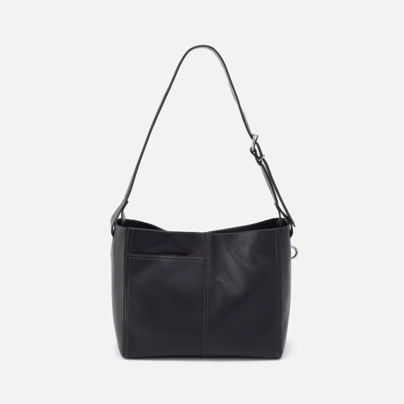 Render Shoulder Bag In Pebbled Leather - Black made by HOBO