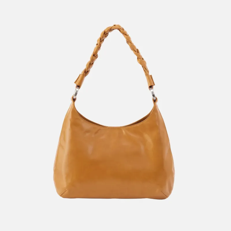 Madison Shoulder Bag in Polished Leather - Burnished Tan made by HOBO